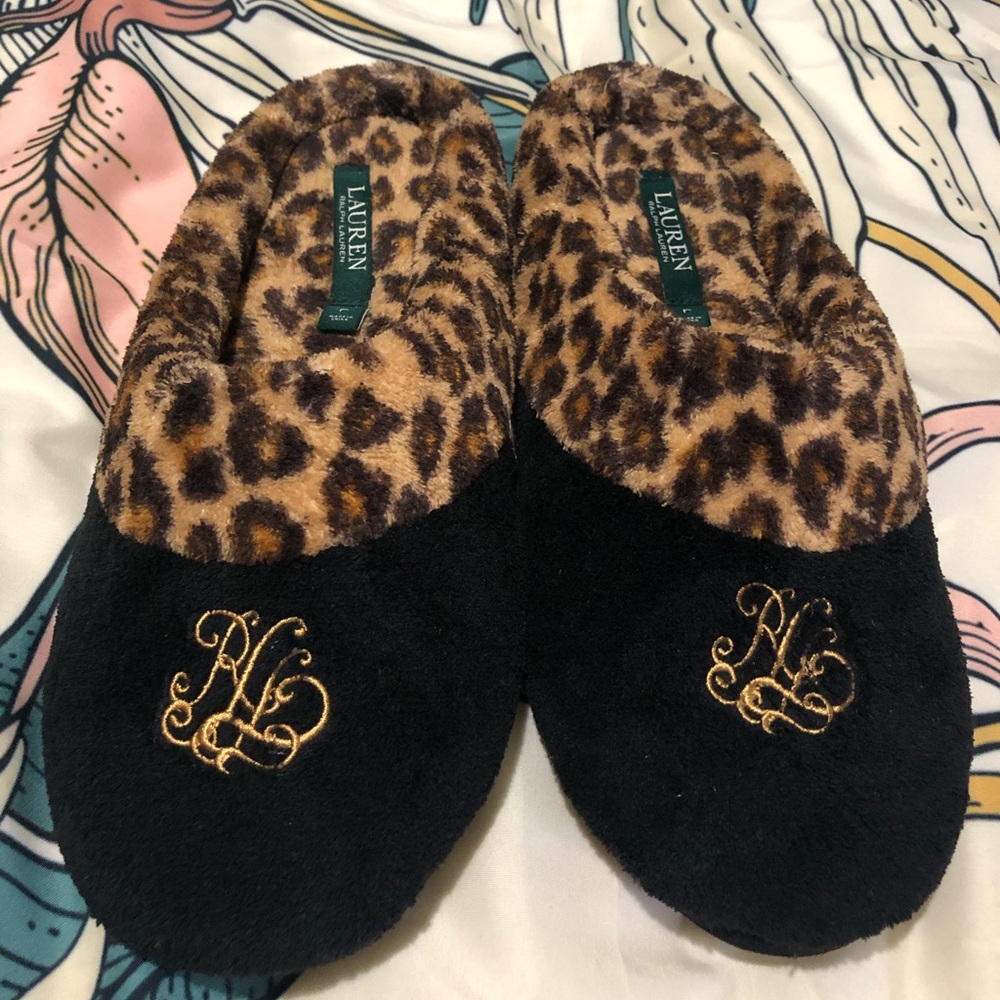 Ralph Lauren Cheetah Slippers
